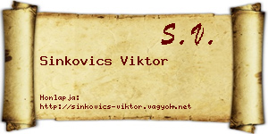 Sinkovics Viktor névjegykártya