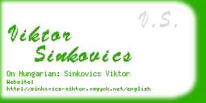 viktor sinkovics business card